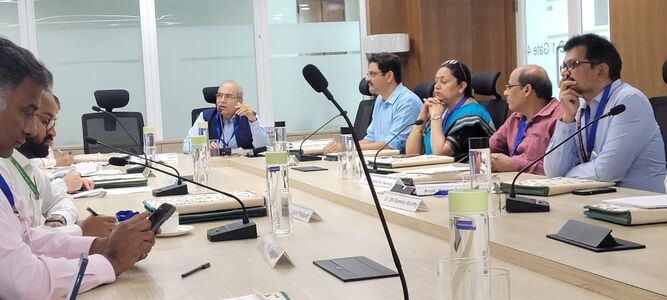 Chairing the review meeting of State Councils of Science and Technology at IIT Delhi , 2024