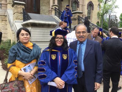 Srishti getting her LLM at University of Notre Dame