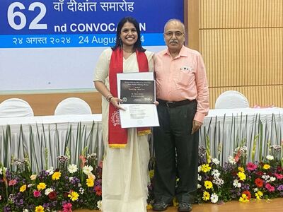 Dear all, my PhD student, now Dr Apurva Nambiar, received the best thesis award for the 2020-22 cycle at IIT Bombay on the 24th August at the convocation. All my decade long anxiety about passing the muster as a teacher were set at rest... Itnaa to share karnaa bantaa hai.